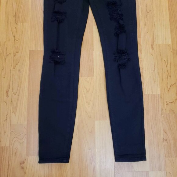 Pacsun Black Ripped Front High Rise Jeggings 25 - Picture 5 of 8